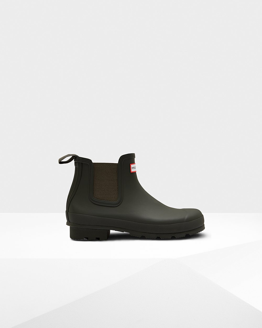 Chelsea Boots Heren - Hunter Original - Donker Olijfgroen - 68LAXKUIH